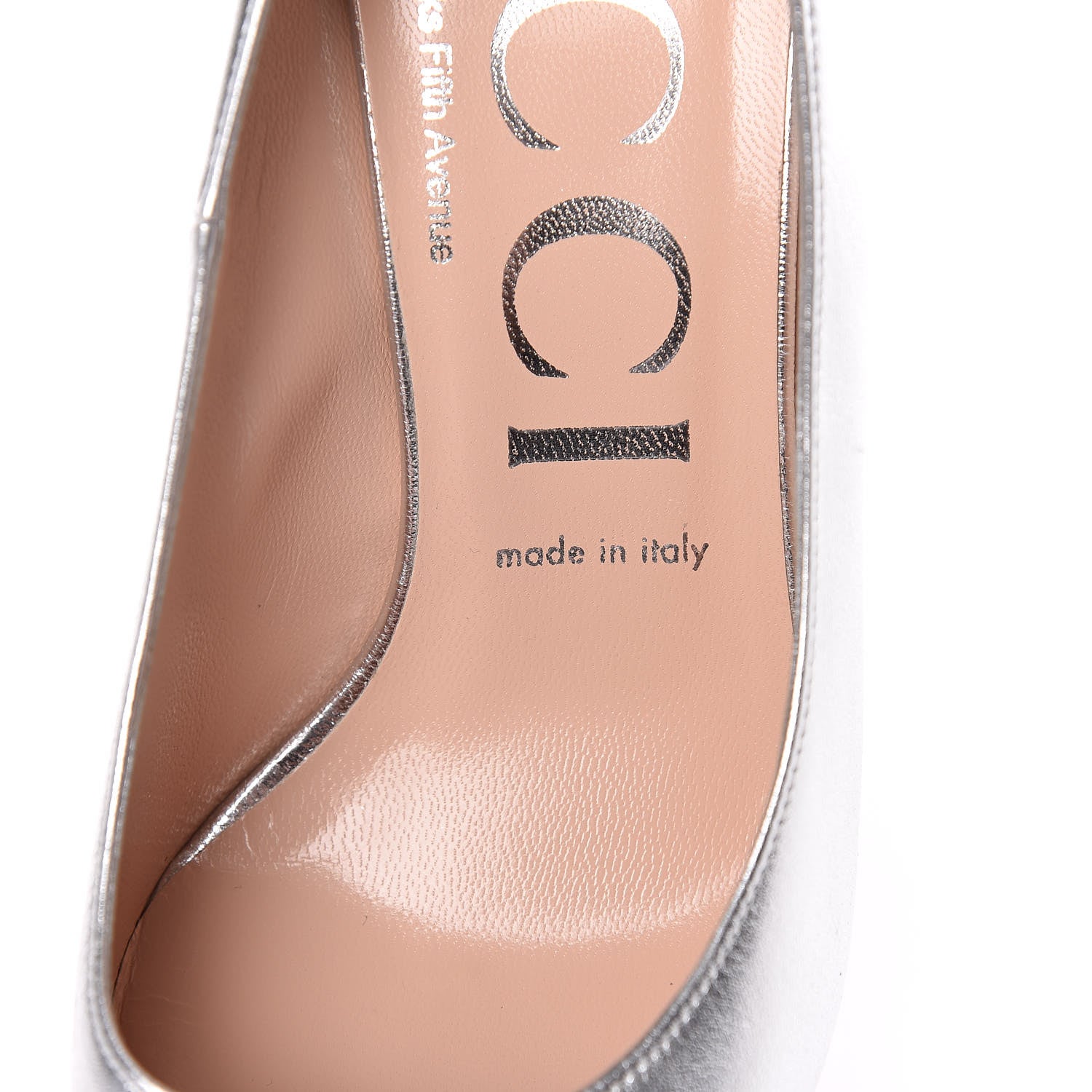 Gucci Nappa Silk Pumps 37.5 Argento 8 of 14