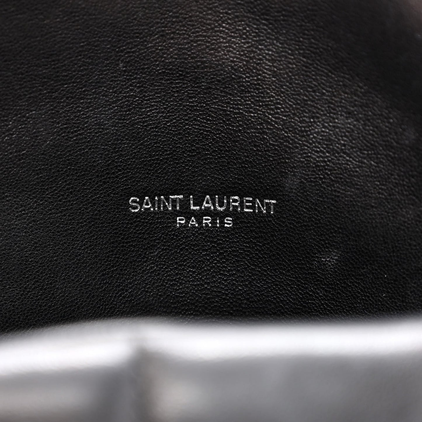 Lambskin Quilted Small Loulou Puffer Monogram Chain Satchel Black