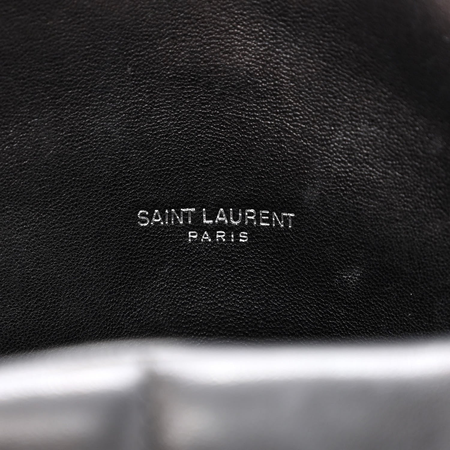 Saint Laurent Lambskin Quilted Small Loulou Puffer Monogram Chain Satchel Black 6 of 13