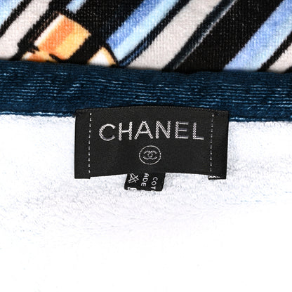 Chanel Terry Cotton Beach Towel Navy 3 of 3