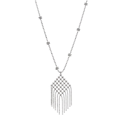 Tiffany 18K White Gold Fringe Pendant Necklace 1 of 5