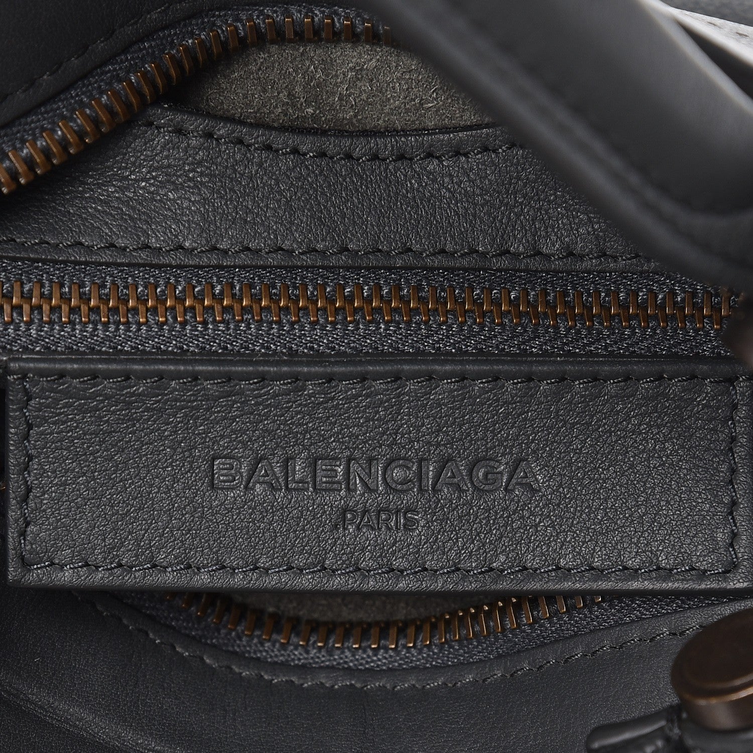 Balenciaga Veau Soyeux Perforated Blackout Hardware Mini City Gris Fossile 6 of 7