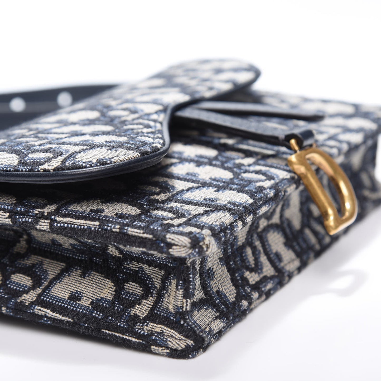 Oblique Saddle Belt Bag Blue