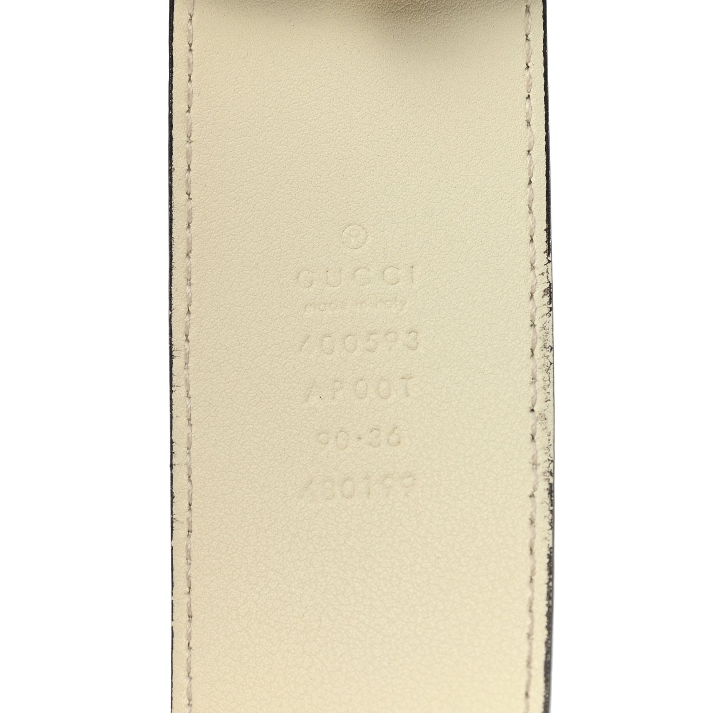 Calfskin Double G 40mm Belt 90 36 Mystic White