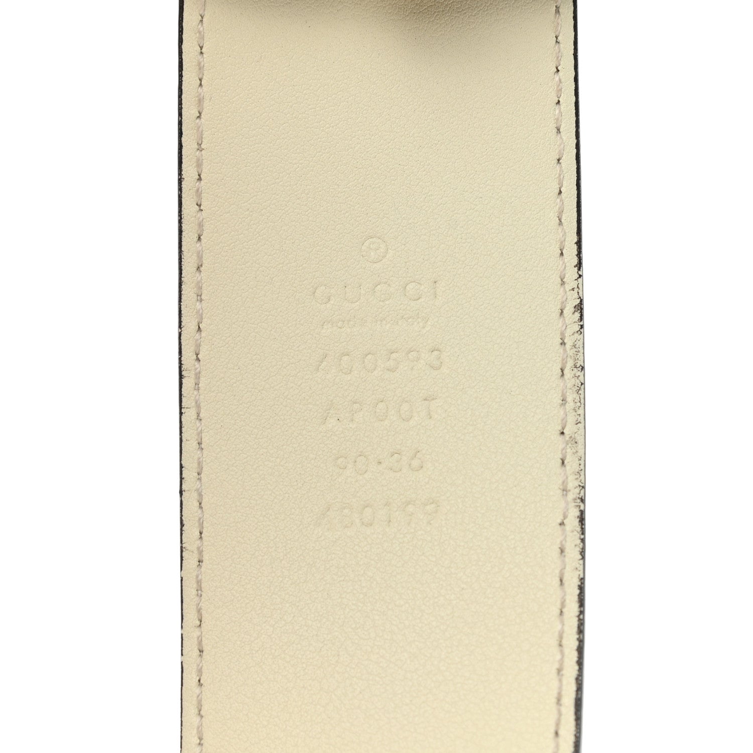 Gucci Calfskin Double G 40mm Belt 90 36 Mystic White 5 of 5