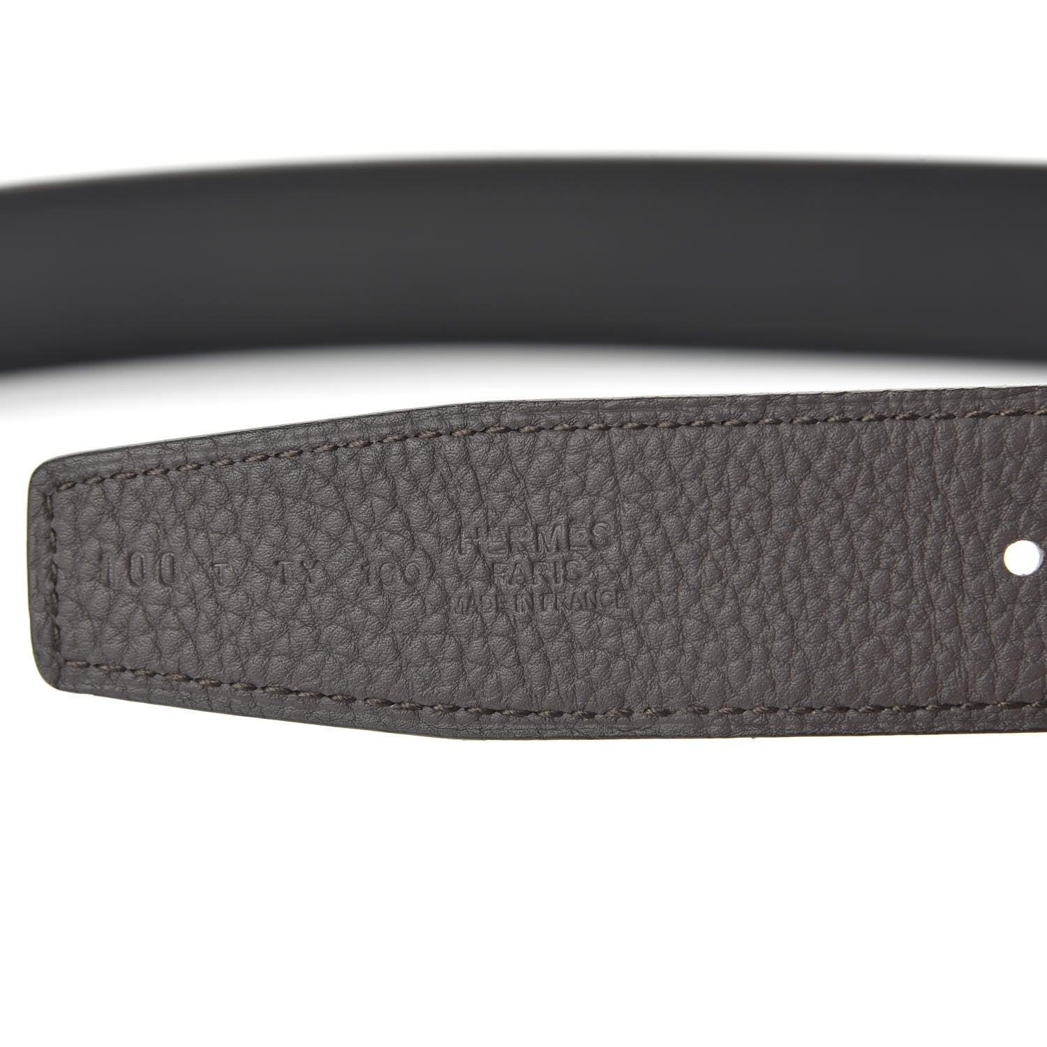 Hermes Box Togo 32mm H Belt 100 Black Etain 5 of 6