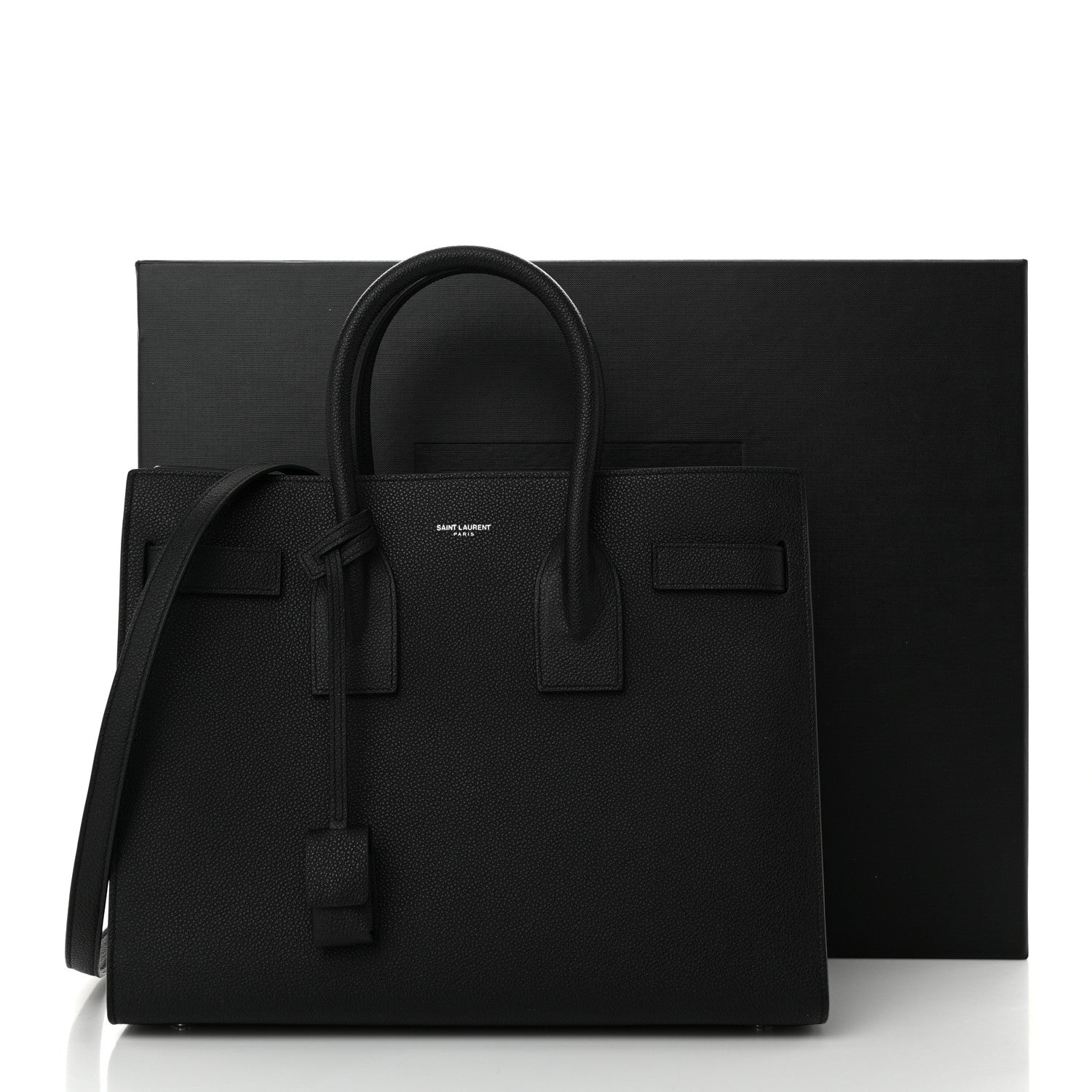 Saint Laurent Grained Calfskin Small Sac De Jour Black 11 of 11