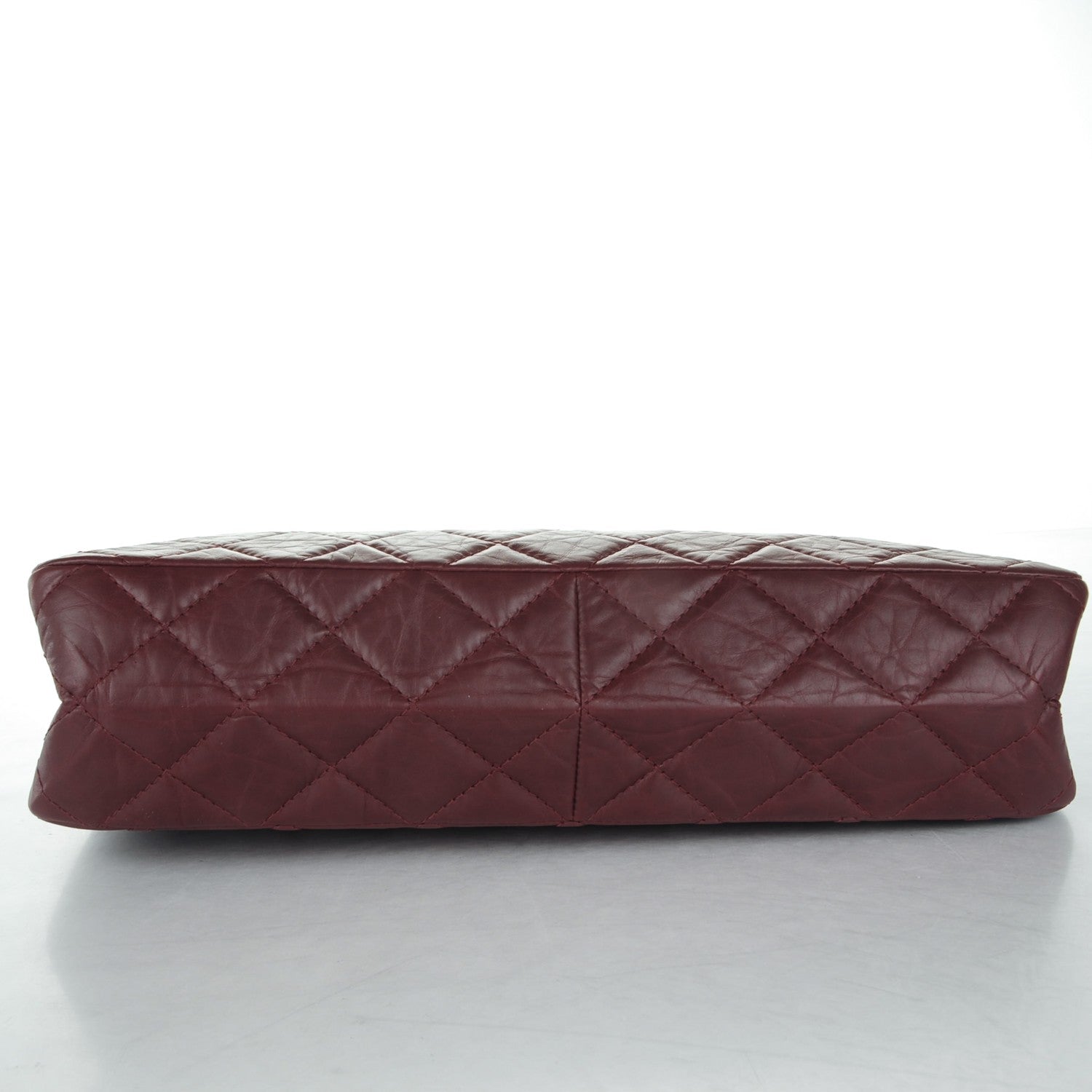 Chanel Aged Calfskin Quilted Reissue 2.55 Tote Bordeaux 8 of 8