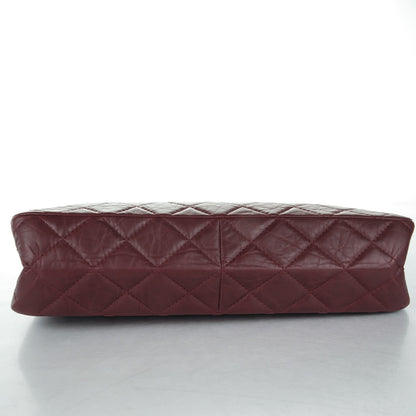 Chanel Aged Calfskin Quilted Reissue 2.55 Tote Bordeaux 8 of 8
