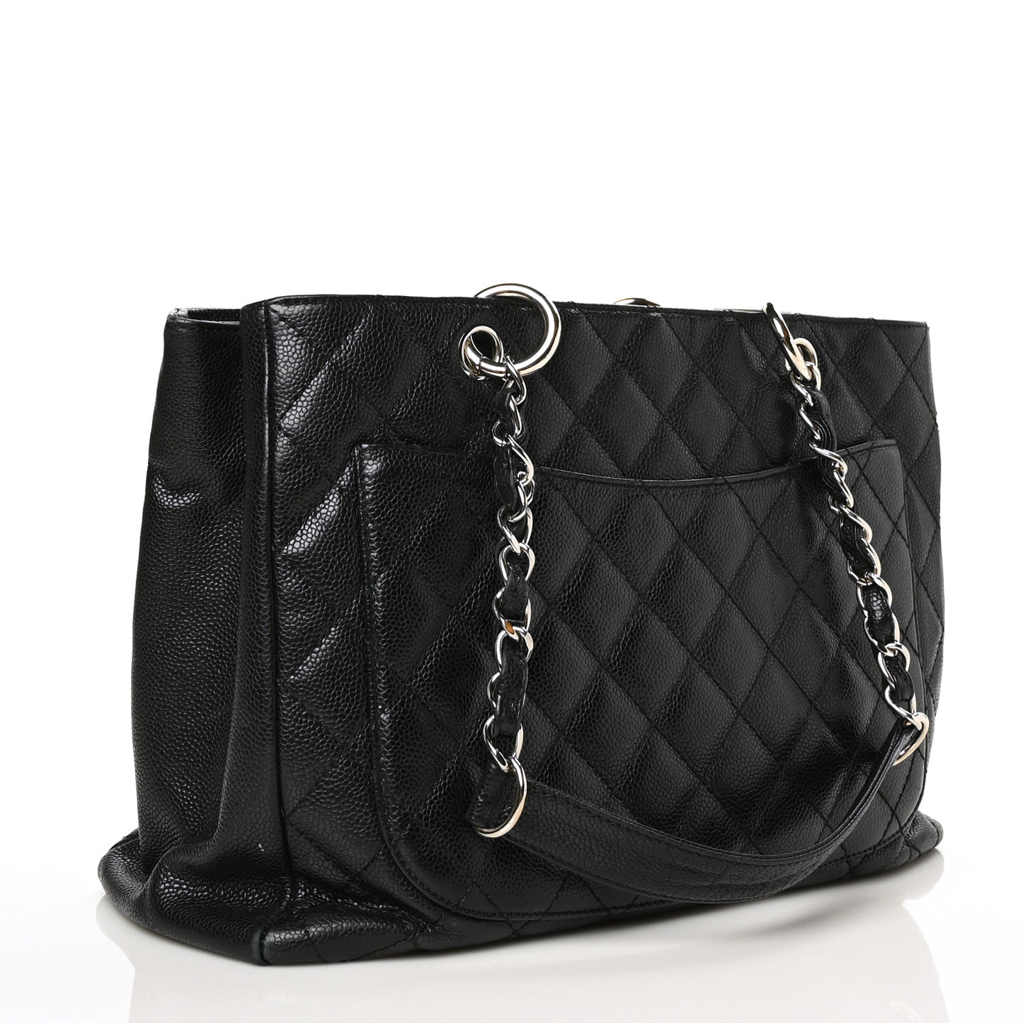 Caviar Quilted Grand Shopping Tote GST Black