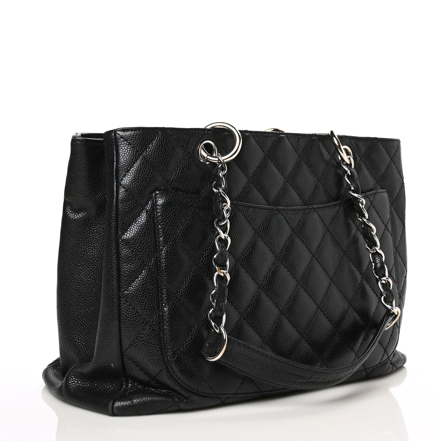 Chanel Caviar Quilted Grand Shopping Tote GST Black 3 of 12