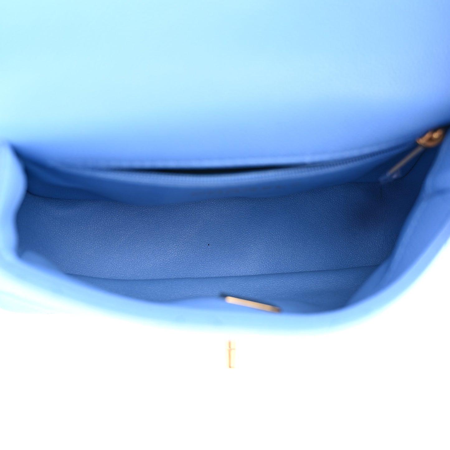 Caviar Quilted Mini Sweetheart Flap Blue