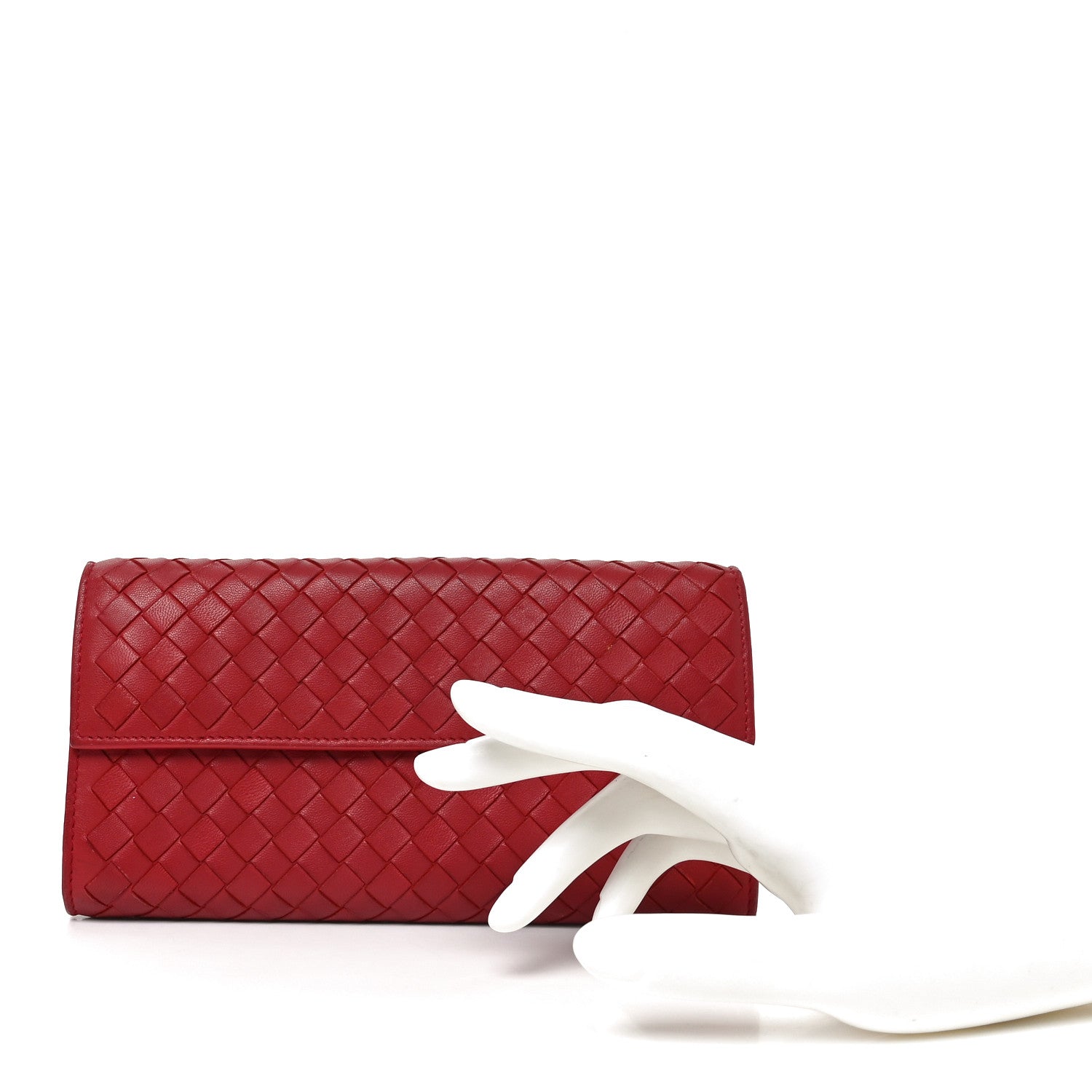Bottega Veneta Nappa Intrecciato Continental Flap Wallet Cassis 2 of 10