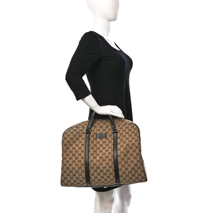 Gucci Monogram Dollar Calfskin Boston Duffle Bag Beige Ebony Testa di Moro Marrone Scuro 2 of 8