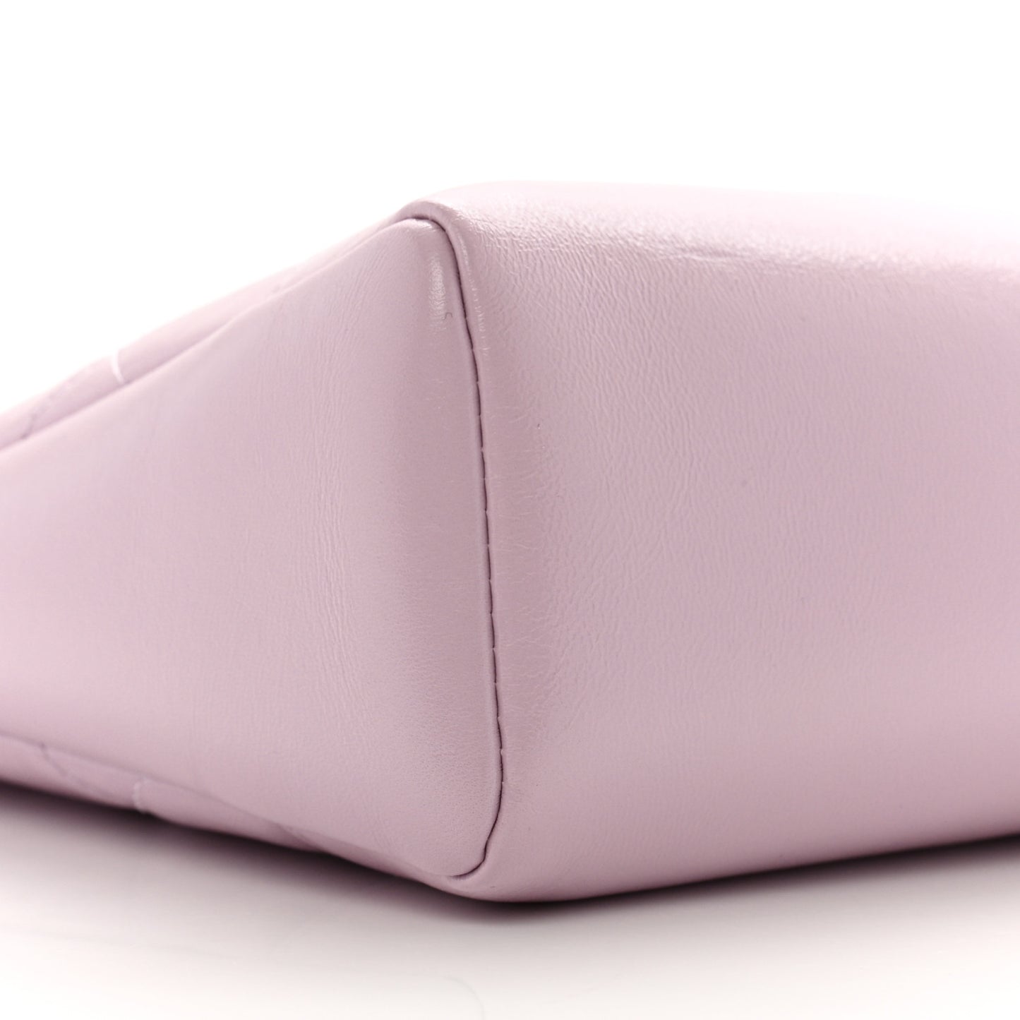 Shiny Lambskin Quilted 31 Shopping Bag Light Purple