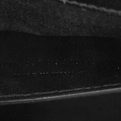 Saint Laurent Grain De Poudre Textured Mixed Matelasse Triquilt Medium Monogram Satchel Black 7 of 9