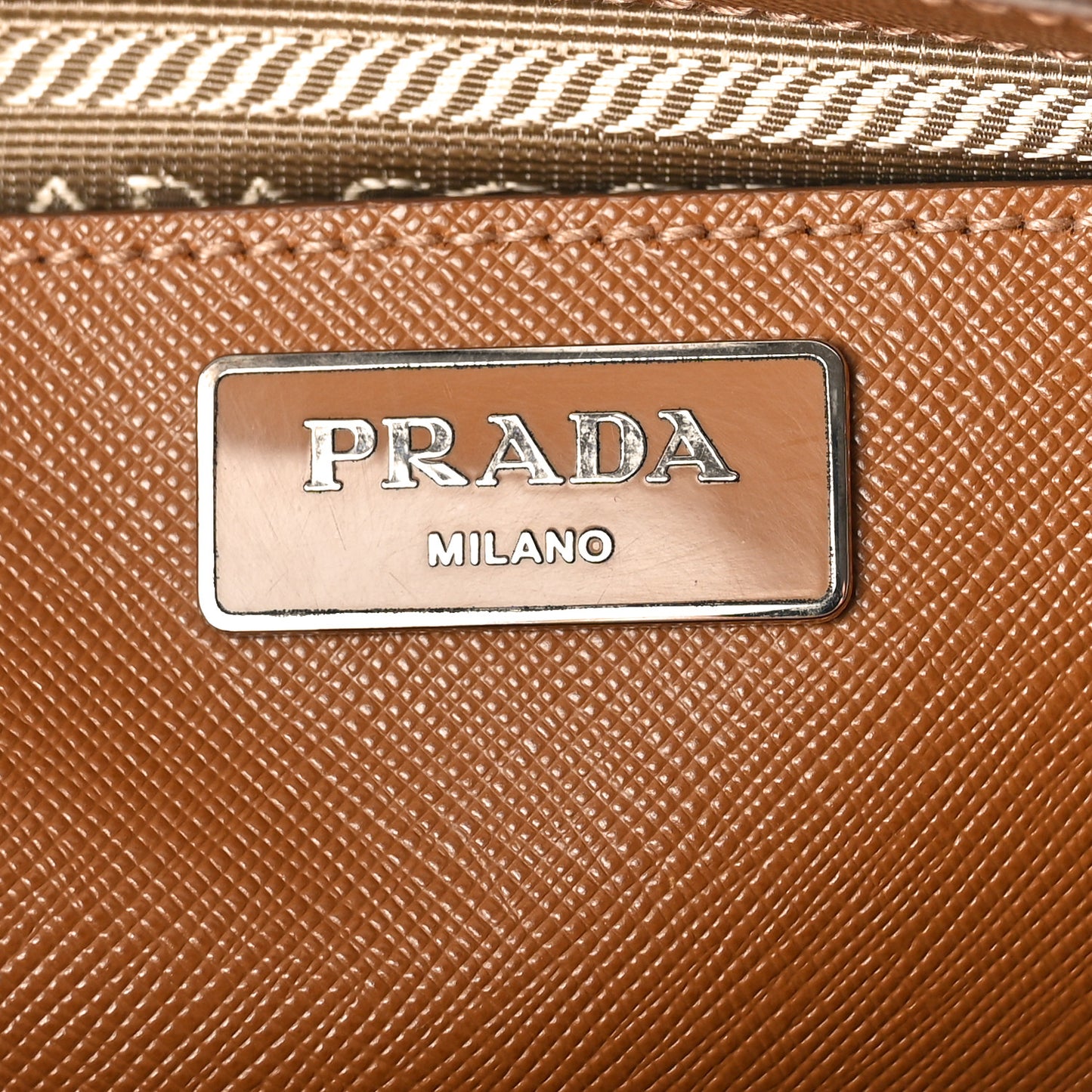 Saffiano Lux Shopping Tote Caramel