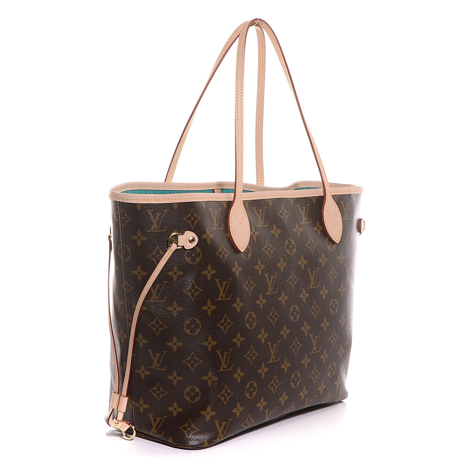 Louis Vuitton Monogram V Neverfull MM Turquoise 4 of 10
