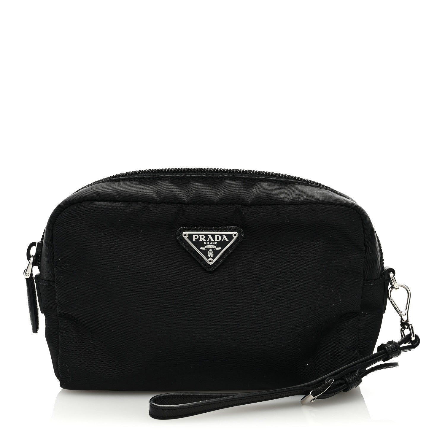 Prada Tessuto Nylon Wristlet Pouch Black 1 of 6