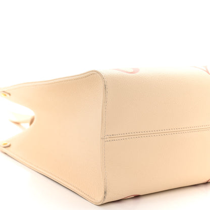 Louis Vuitton Empreinte Monogram Giant Onthego MM Creme Rose Trianon 8 of 9