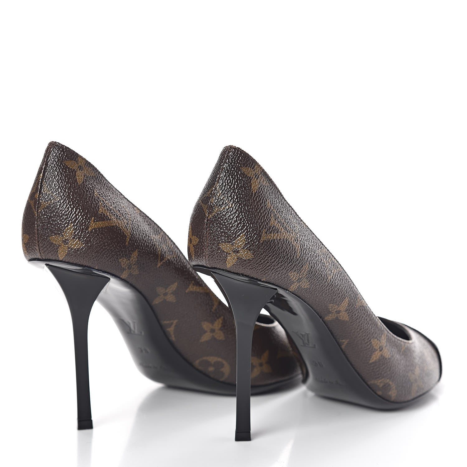 Louis Vuitton Monogram Cherie Pumps 38 Black 4 of 10