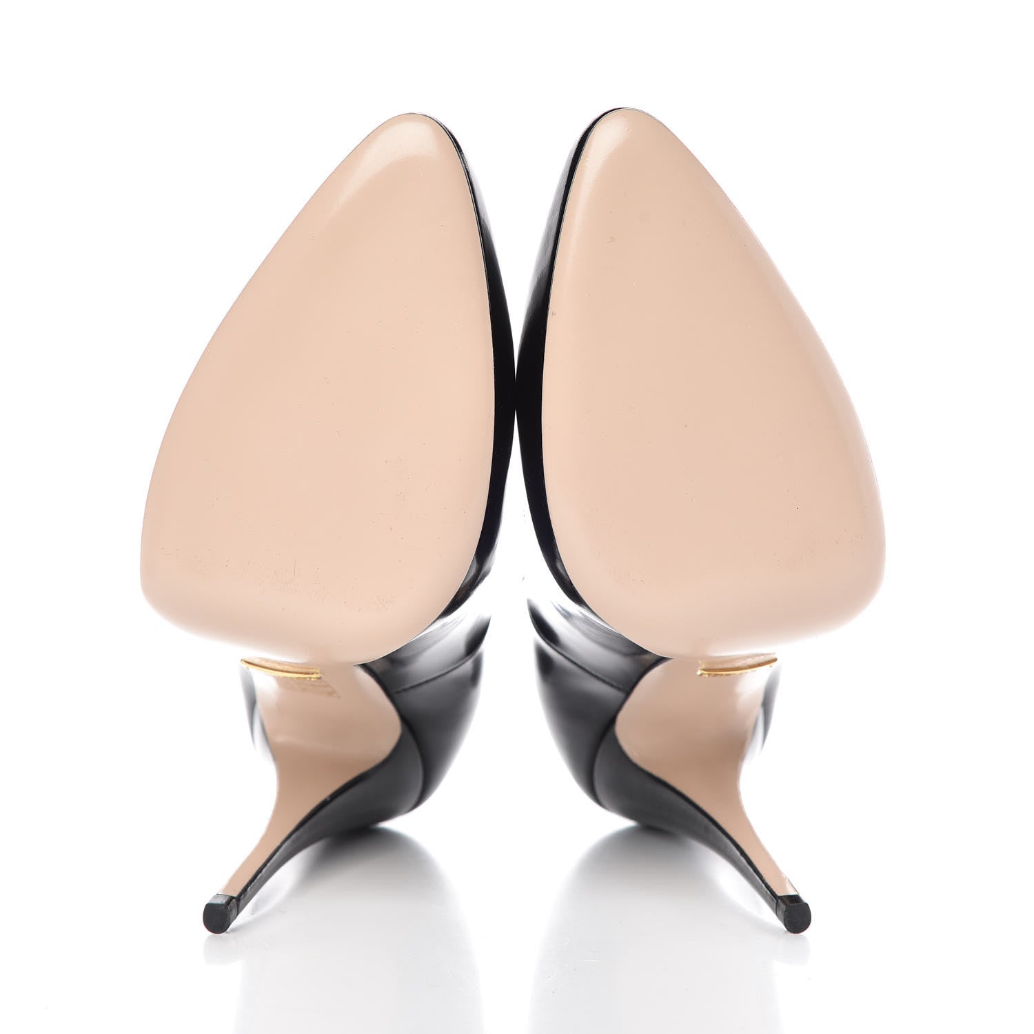 Gucci Polished Calfskin Regent Pumps 39.5 Black 5 of 8