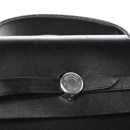 Hermes Toile Vache Calfskin Herbag 40 GM Black 8 of 16