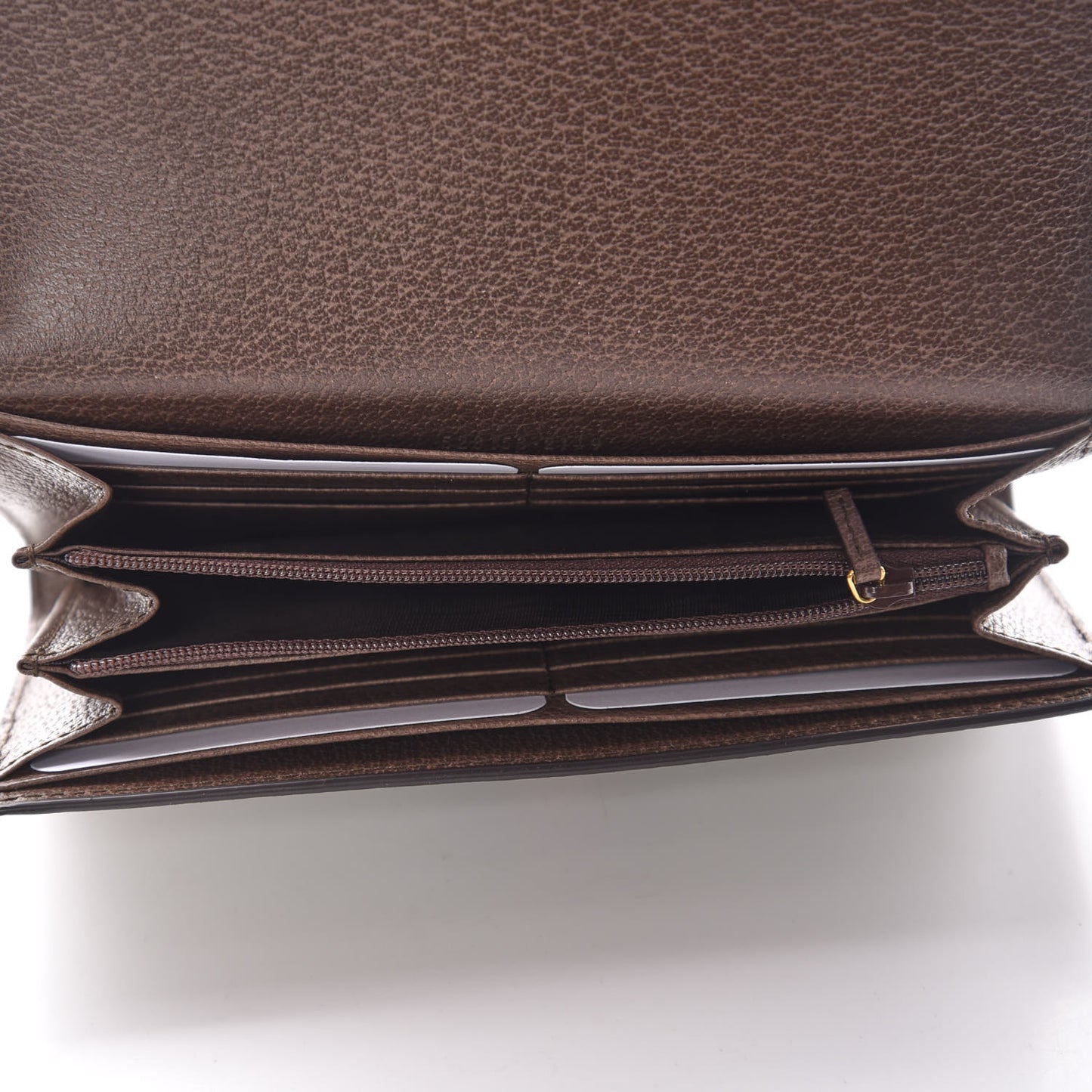 GG Supreme Monogram Web Ophidia Continental Wallet Brown