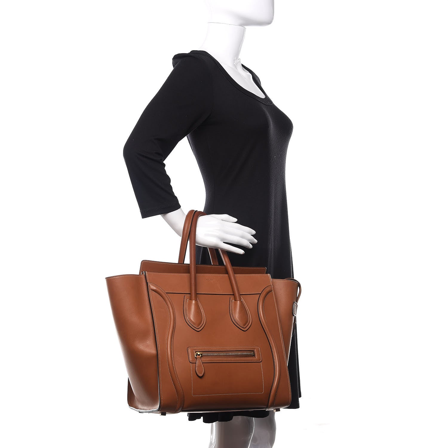 Celine Natural Calfskin Mini Luggage Tan 2 of 17