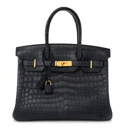 Hermes Matte Niloticus Crocodile Birkin 30 Bleu De Malte 1 of 13