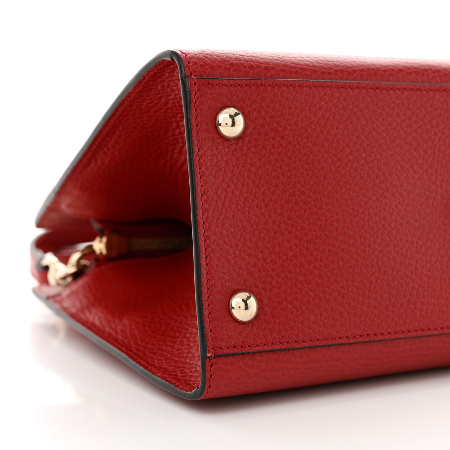 Dollar Calfskin Medium Soho Top Handle Satchel Hibiscus Red