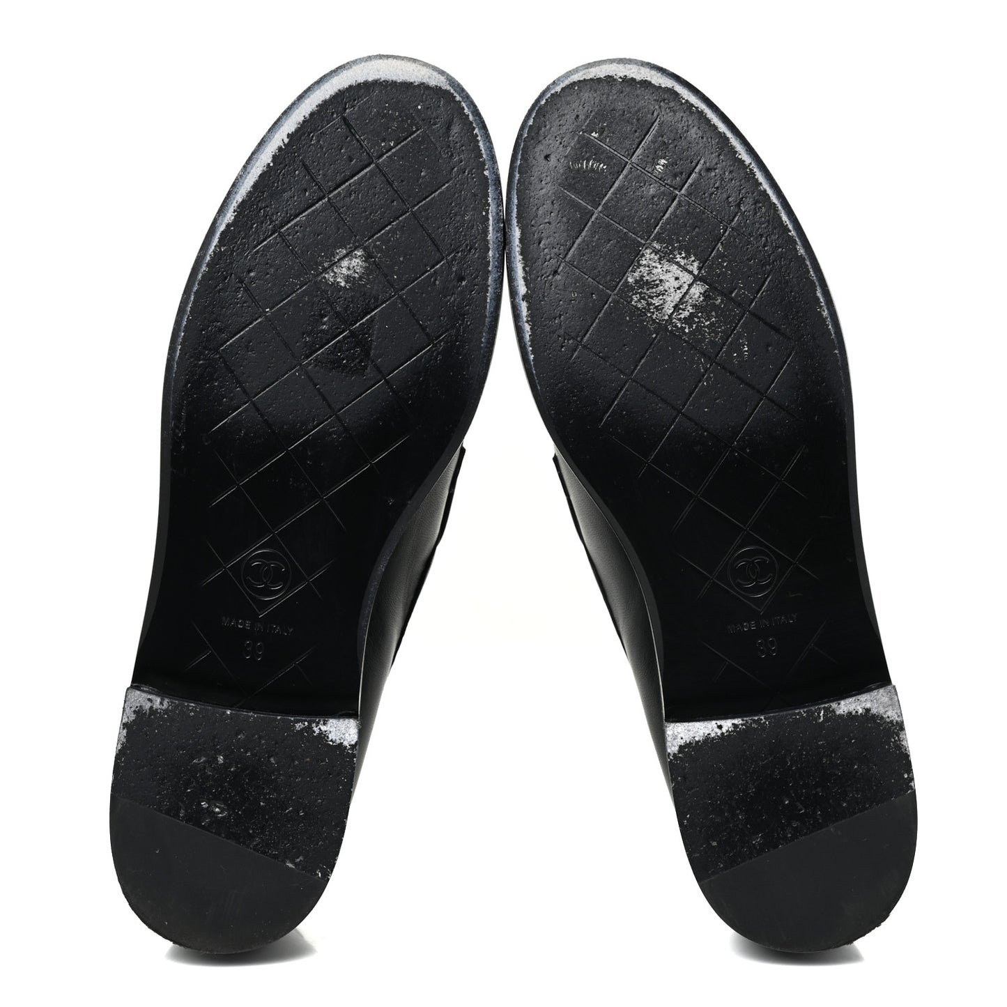 Lambskin Quilted CC Turnlock Loafers 39 Black