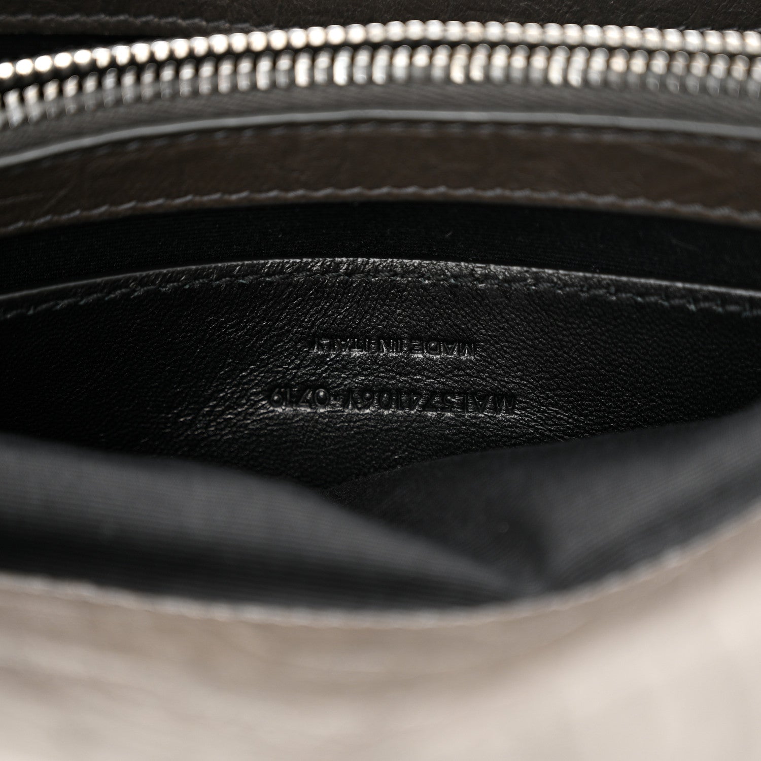 Saint Laurent Calfskin Crocodile Embossed Medium West Hollywood Monogram Fold-Over Earth 7 of 10
