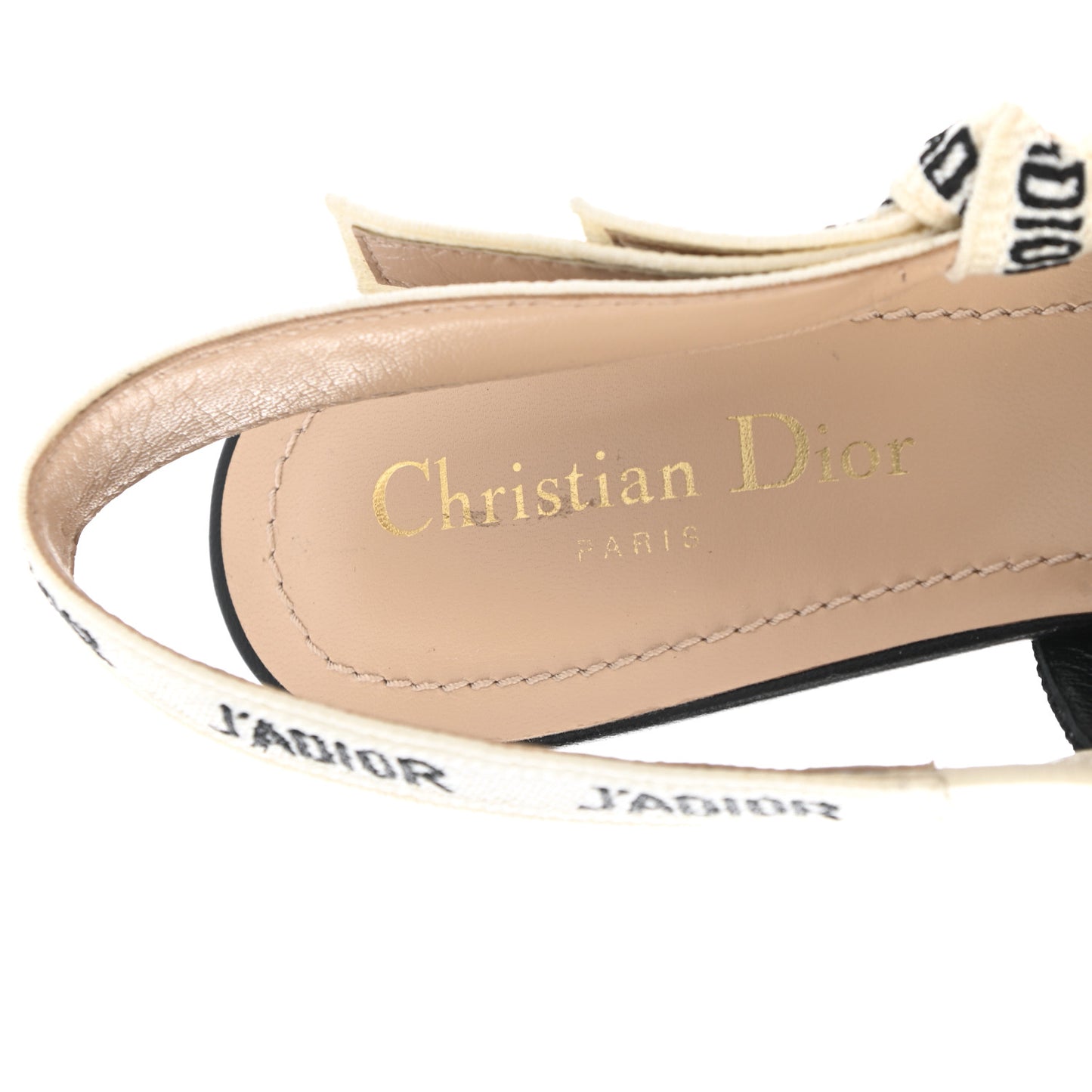 Technical Canvas Ribbon J Adior Slingback 65mm Pumps 39.5 Black