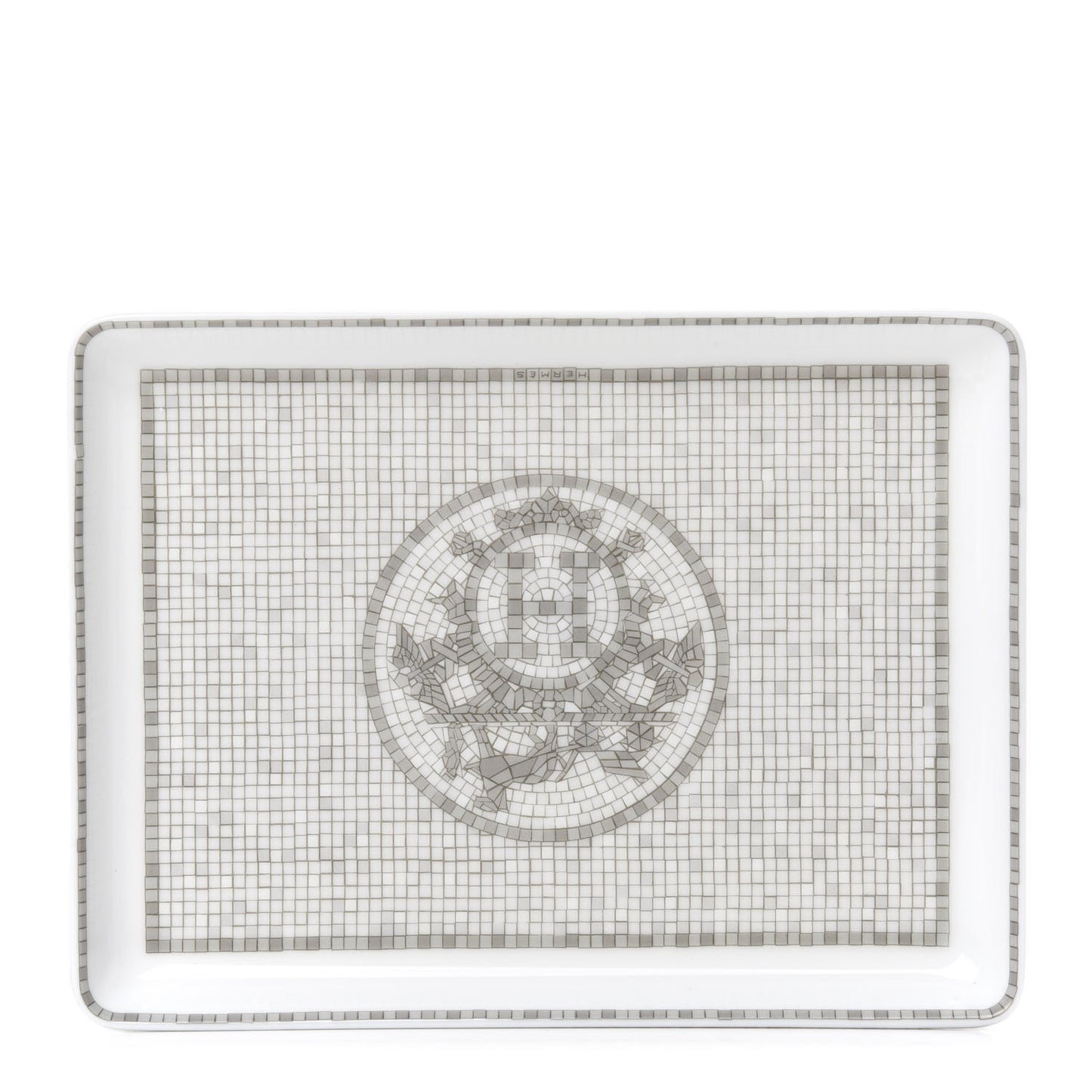 Porcelain Mosaique Au 24 Sushi Plate Platine