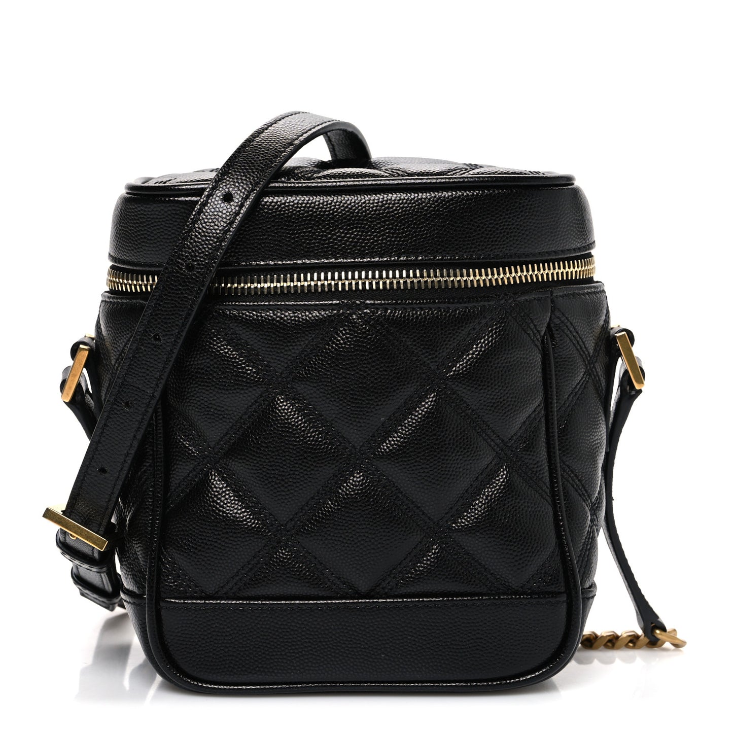 Grain de Poudre Quilted 80's Vanity Bag Black
