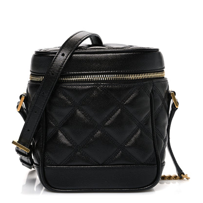 Saint Laurent Grain de Poudre Quilted 80's Vanity Bag Black 1 of 10