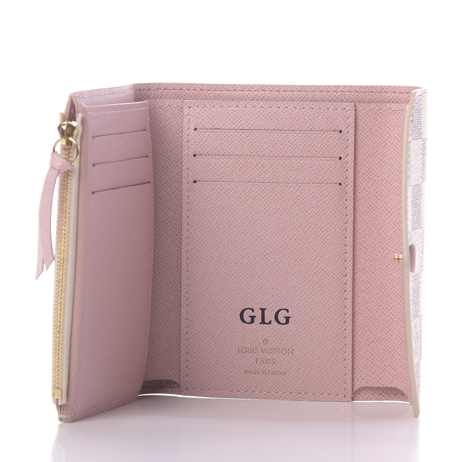Louis Vuitton Damier Azur Victorine Wallet Rose Ballerine 5 of 9