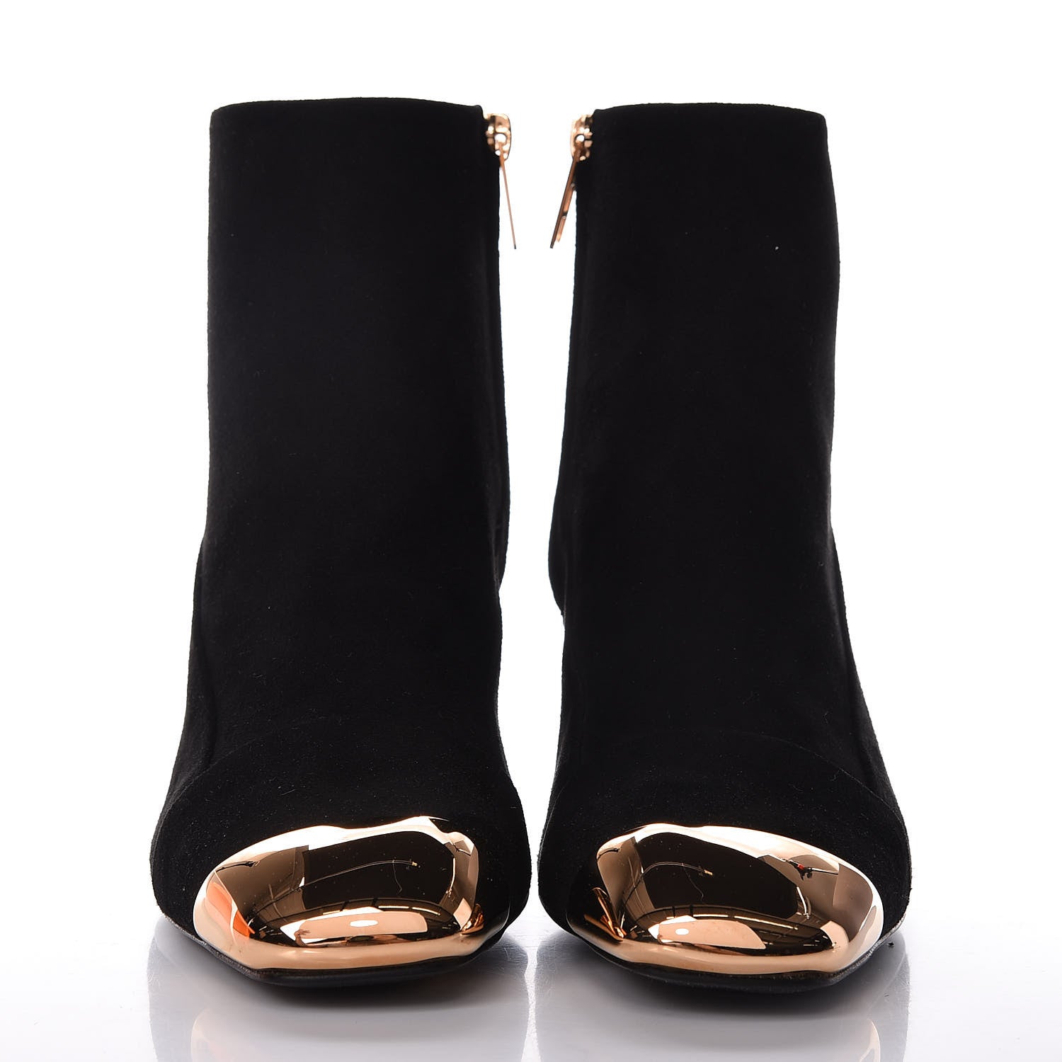 Hermes Velvet Goatskin Permabrass Cap Toe Lindsay Ankle Boots 35 Black 2 of 10
