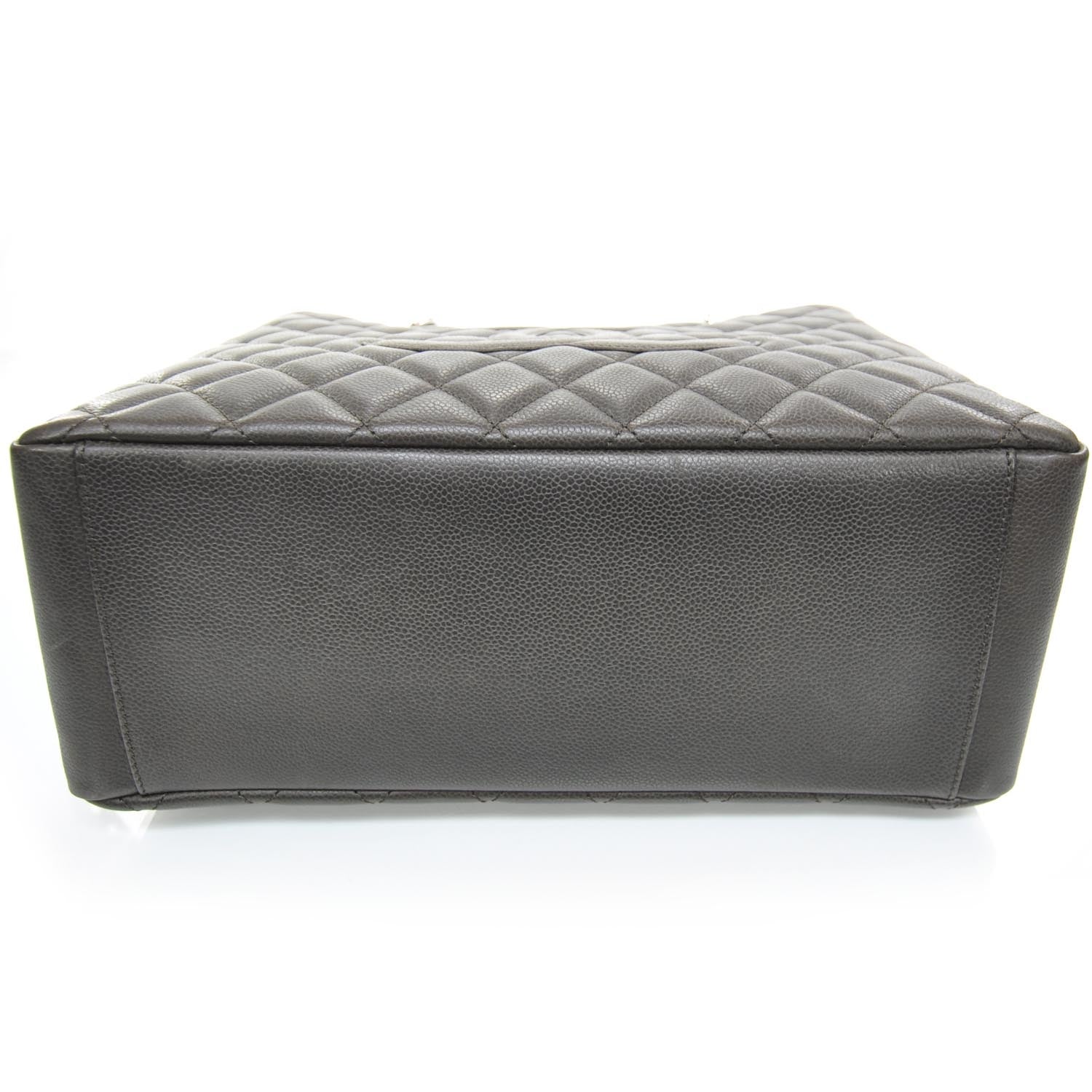 Chanel Caviar Grand Shopping Tote GST Dark Brown 4 of 11