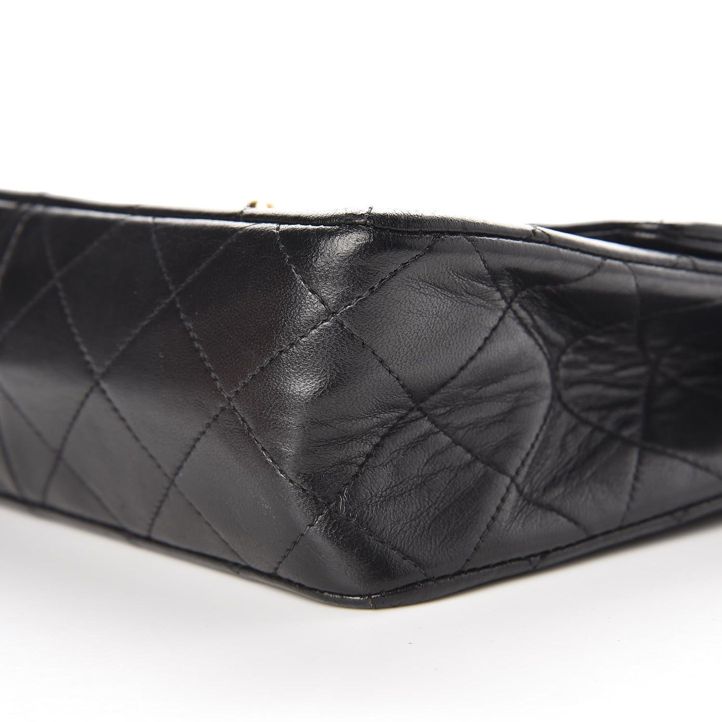 Lambskin Quilted Small Single Flap Black