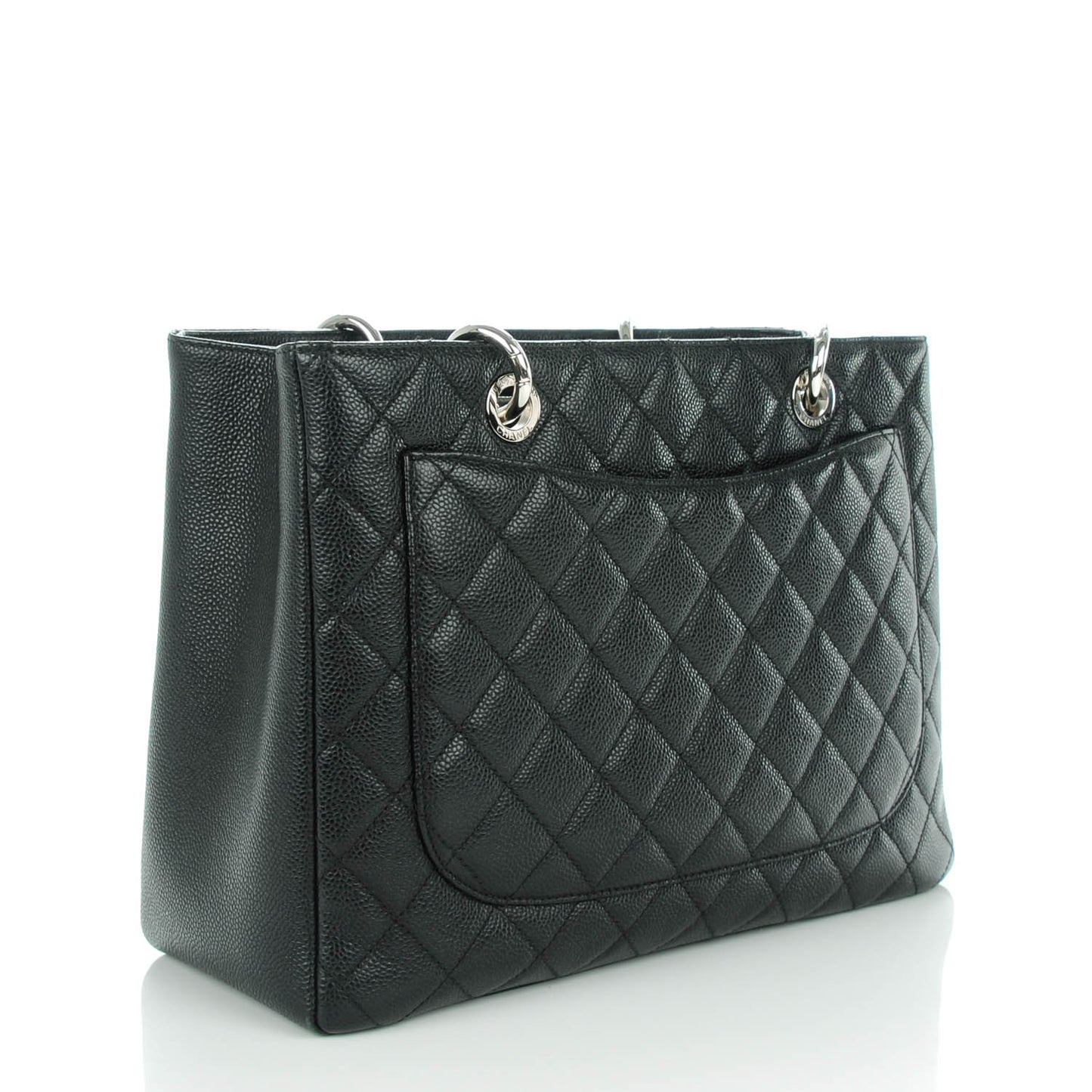 Caviar Quilted Grand Shopping Tote GST Black
