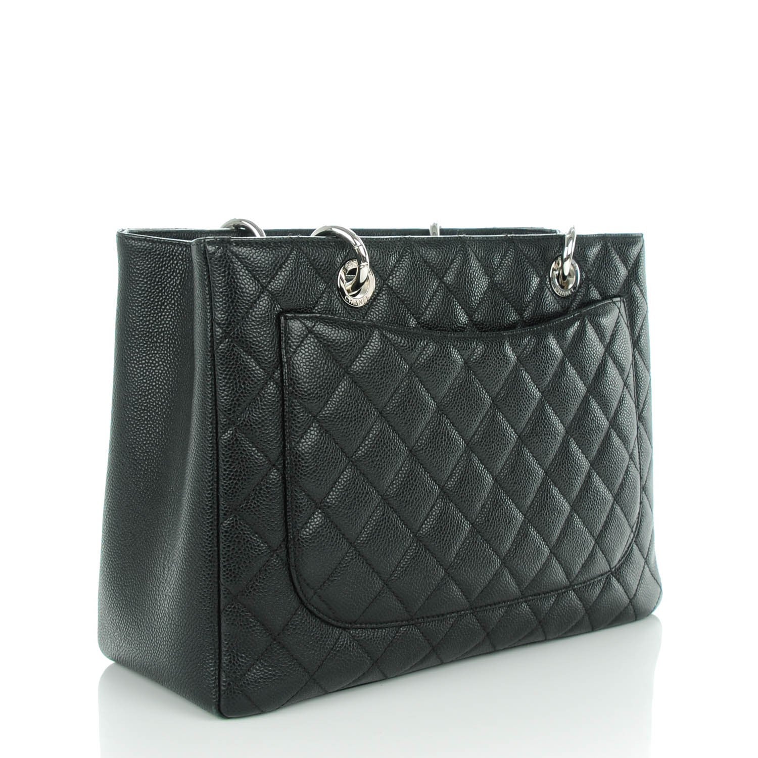 Chanel Caviar Quilted Grand Shopping Tote GST Black 3 of 7