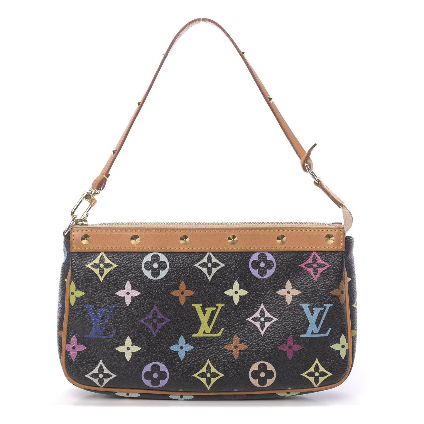 Monogram Multicolor Pochette Accessories Black