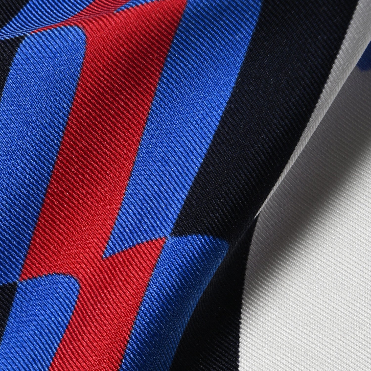 Chanel Silk CC Cruise Print Square Scarf Blue White Red 3 of 5