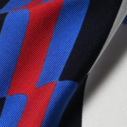 Chanel Silk CC Cruise Print Square Scarf Blue White Red 3 of 5
