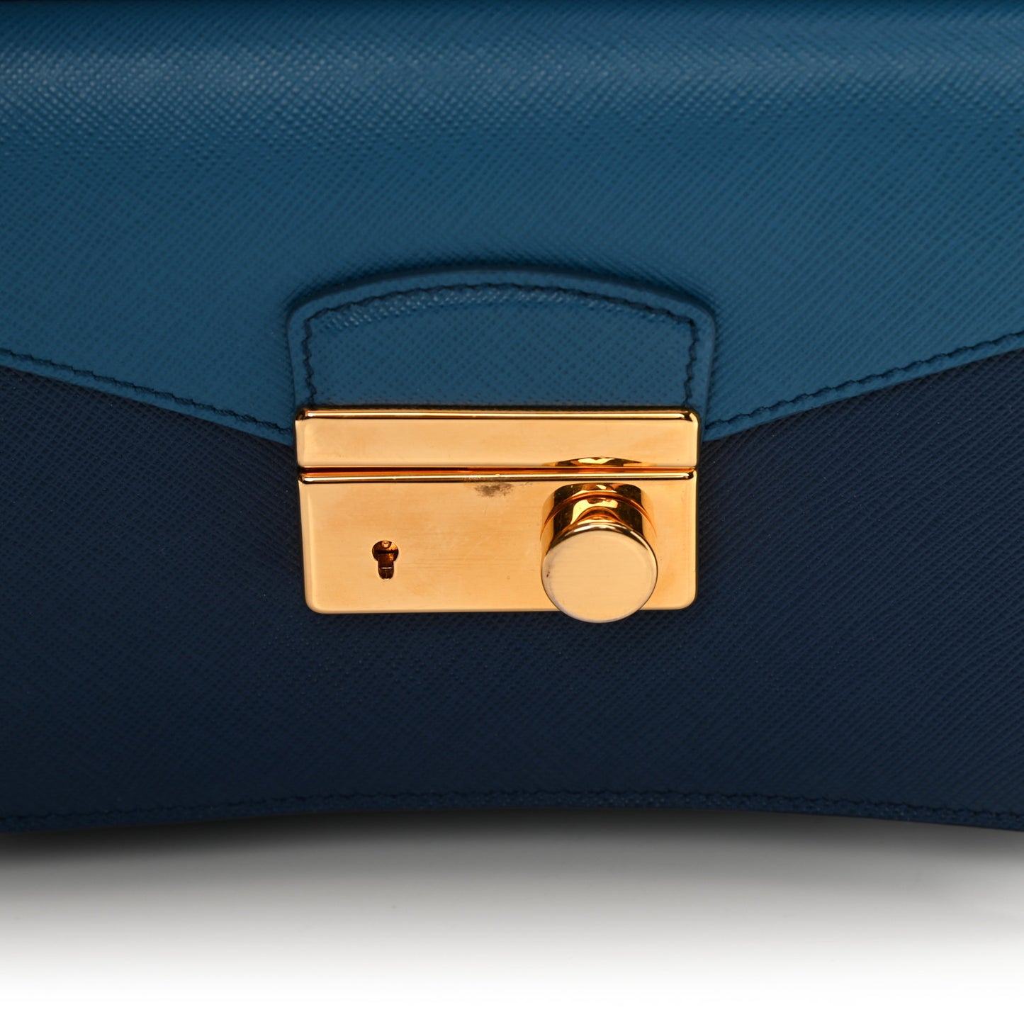 Saffiano Lux Galleria Front Pocket Tote Bluette Cobalto