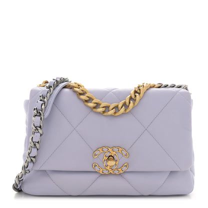 Chanel Lambskin Quilted Medium Chanel 19 Flap Light Purple 1 of 10