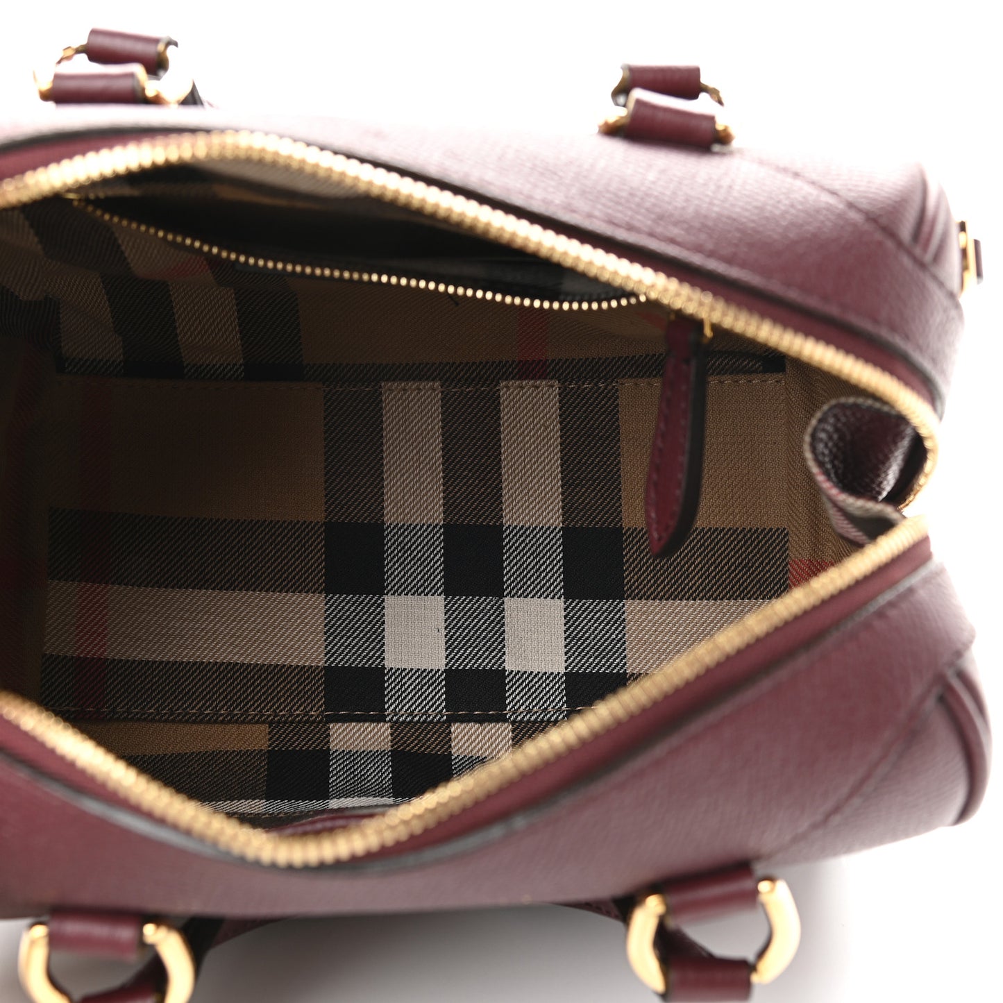 Derby Calfskin Small Alchester Bowling Bag Mahogany Red