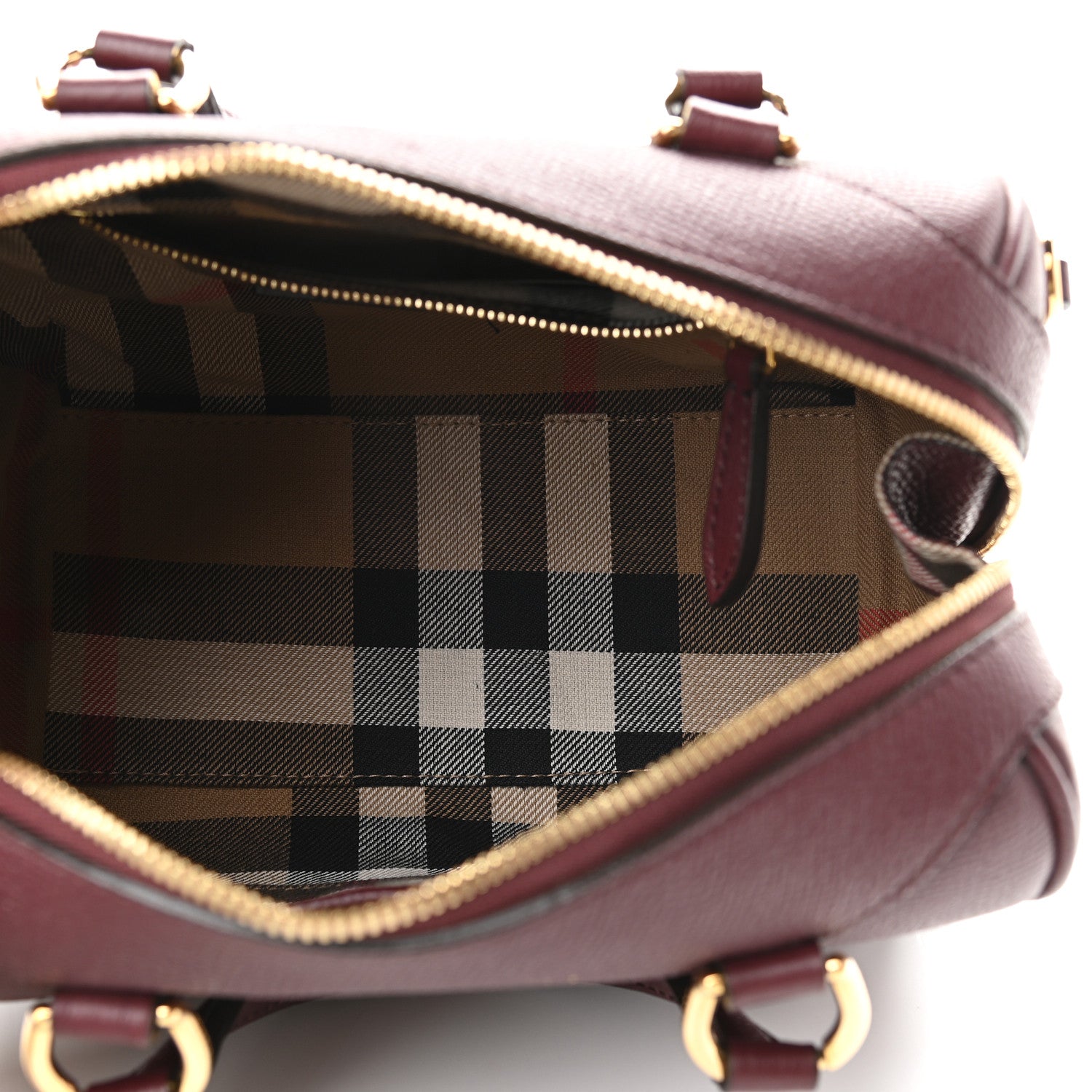Burberry Derby Calfskin Small Alchester Bowling Bag Mahogany Red 5 of 8